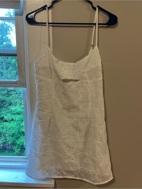 Princess Polly Dresses & Skirts - Princess Polly Embroidered White Mini Dress